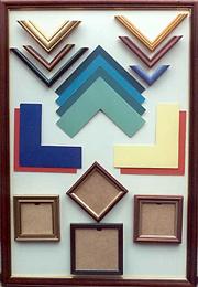 Wide range of mountboard and mouldings
